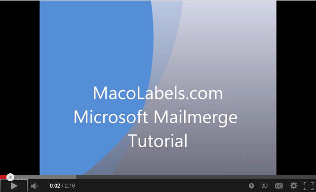 Address Label Mail Merge