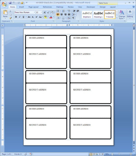 ML-0600 Template with SVG Graphics