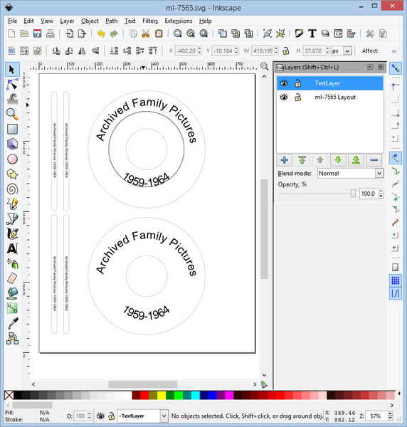 Printing Text On A Curved Path For CD / DVD Labels And Circle Labels