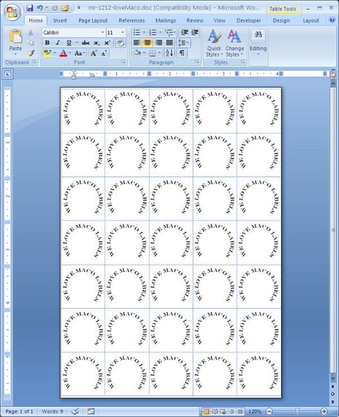 MR-1212 Color Coding Circle Labels