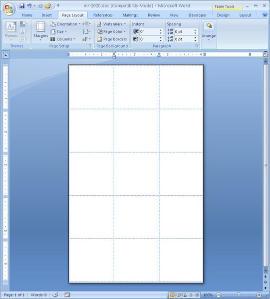 MR-2020 Template, 1-1/4 Circle Labels