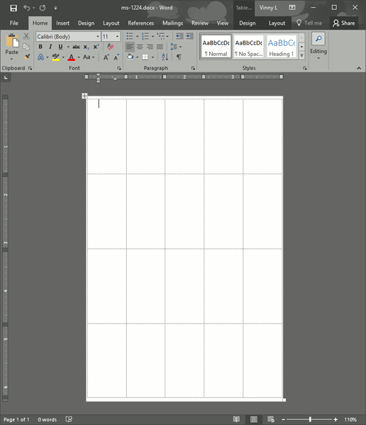 MS-1224 Label Template