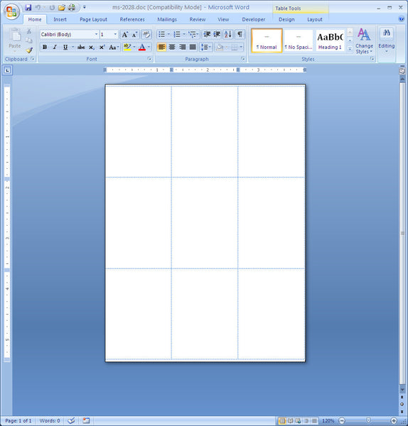 MS-2028 Label Template