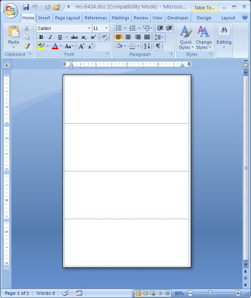 MS-6424 Template for Removable Label
