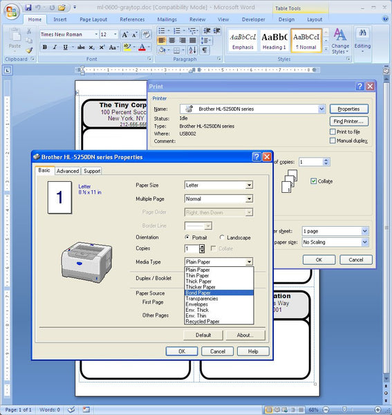 Tips for Printing Labels