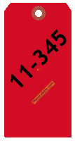 MACO 11-345 Red Shipping Tags, 4-3/4