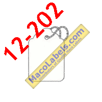 MACO 12-202 Strung White Merchandise Tags 2-5/32