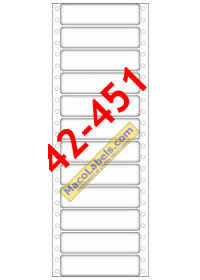 MACO 42-451 Pin Feed Labels 3-1/2