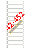 MACO 42-452 Pin Feed Labels 4" X 15/16" One Across Labels
