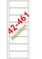 MACO 42-461 Pin Feed Labels 4" X 1-7/16", One Across Labels, 5000 Labels Per Box