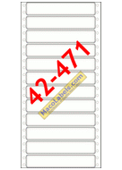 MACO 42-471 Pin Feed Labels 5" X 15/16" One Across Labels