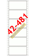 MACO 42-481 One Across Labels 4" X 1-15/16" Pin Feed Labels