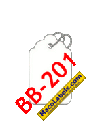 MACO BB-201 White Merchandise Tag 1-11/16