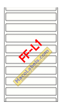 MACO FF-L1 White File Folder Label 3-7/16