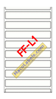 MACO FF-L1 White File Folder Label 3-7/16