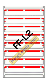 MACO FF-L2 Red File Folder Label 3-7/16