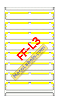 MACO FF-L3 Yellow File Folder Label 3-7/16