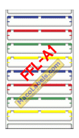 MACO FFL-A1 Assorted Color File Folder Labels 3-7/16