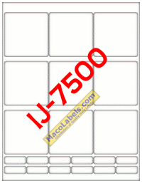 MACO IJ-7500 White Inkjet Labels 2-3/4