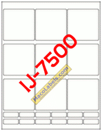 MACO IJ-7500 White Inkjet Labels 2-3/4" X 2-3/4", 9 labels Per sheet