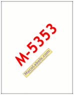 MACO M-5353 White Full Sheet Copier Label 8-1/2" X 11"