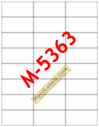 MACO M-5363 Copier Address Labels, 24 Labels per Sheet, 2-5/6