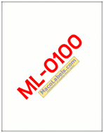 ML-0100 Full Sheet Label, equivalent to Avery 5165, aka ML0100