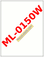 ML-0150W Weather Resistant Full Sheet Label, 8-1/2" X 11" label, 25 Sheet Pack, aka ML0150W