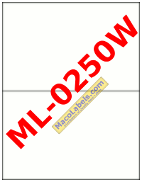 ML-0250W Half Sheet Weather Resistant Labels, 8-1/2
