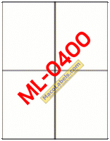 ML-0400 Quarter Sheet Shipping Label, 4-1/4