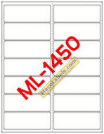 MACO ML-1450 White 1-1/2" X 4" Address Labels 14 Labels Per Sheet