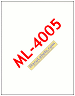 MACO ML-4005 Matte Clear  Full Sheet 8-1/2" X 11" Labels