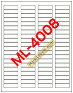 ML-4008 Matte Clear 1/2" X 1-3/4" Return Address Labels, 80 Labels Per Sheet