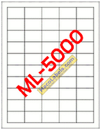 MACO ML-5000 White UPC Barcode Labels, 1-1/2" X 1" Labels, 50 Labels Per Sheet