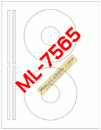 ML-7565 CD Label DVD Label, 2 per Sheet