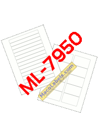 MACO ML-7950 Video Face & Spine Labels