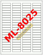 MACO ML-8025 White 1/2" X 1-3/4" Return Address Labels, 80 Labels Per Sheet, 25 Sheet Packs