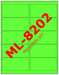 MACO ML-8202 Green Glo Address Labels, 4