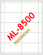 MACO ML-8500 White 2-1/6" X 3-1/2" Name Tags, 10 Per Sheet
