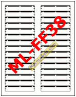 MACO ML-FF38 Black 2/3" X 3-7/16" File Folder Labels 30 Labels Per Sheet