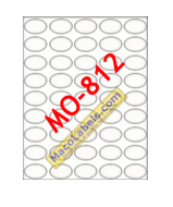 MACO MO-812 Oval labels 1/2" X 3/4"