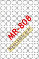 MACO MR-808 White 1/2" Diameter Circle Labels