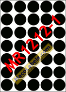 MR1212-1 Black Color coding Label 3/4" Diameter, aka MR12121