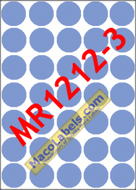 MR1212-3 Light Blue 3/4" Diameter Color Coding Labels aka MR12123