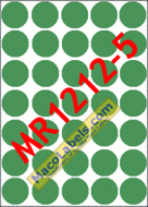 MACO MR1212-5 Green 3/4" Diameter Color Coding Labels aka MR12125