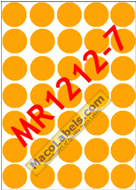 MACO MR1212-7 Orange  3/4" Diameter Color Coding Labels aka MR12127