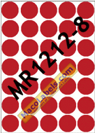 MACO MR1212-8 Red 3/4" Diameter Color Coding Labels aka MR12128