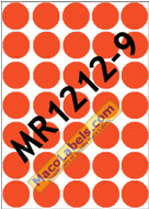 MACO MR1212-9 Red Glow 3/4" Diameter Color Coding Labels aka MR12129