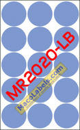 MACO MR2020-LB Light Blue 1-1/4" Circle Labels