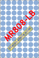 MACO MR808-LB Light Blue 1/2" Diameter Circle Labels, 800 Labels Per Box